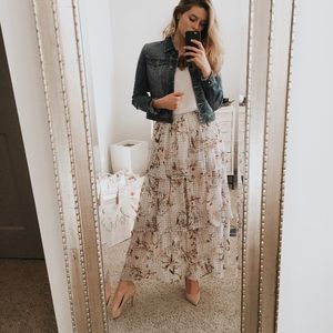 💗Xhilaration💗 Tiered Floral Maxi Skirt